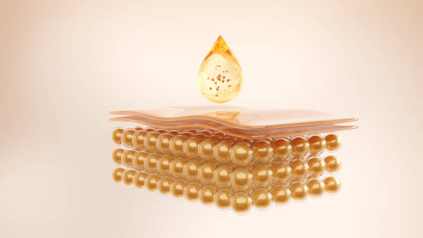 Gold serum with air bubble