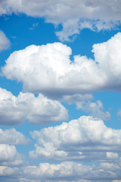 istock Blue skies with summer cumulus clouds. 1447134993