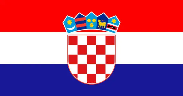 Vector illustration of Vector of Croatia flag.