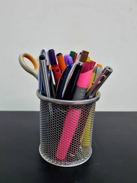 istock Pen holder full of pencils 1447139905