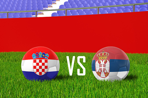 Croatia VS Serbia In Stadium