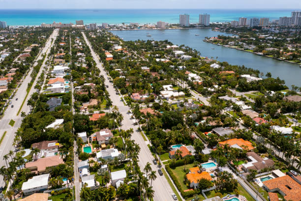 istock Aerial Drone View of Hollywood Beach 1447145824