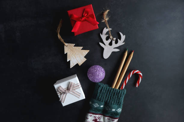istock Stocking with Toys and Presents 1447149253