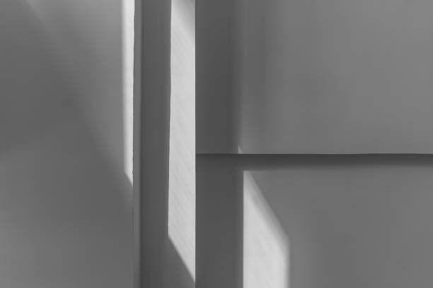 window shadows on wall floor or ceiling realistic light blinds overlay effect jalousie shade on white background