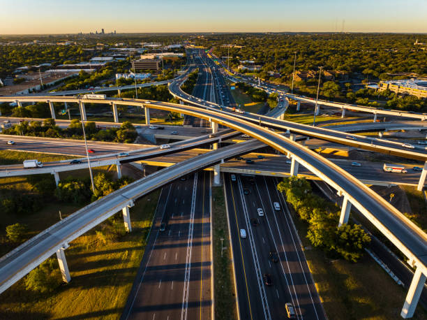 istock Mopac and Highway 183 Interchange in Austin Texas at Sunrise 1447168259