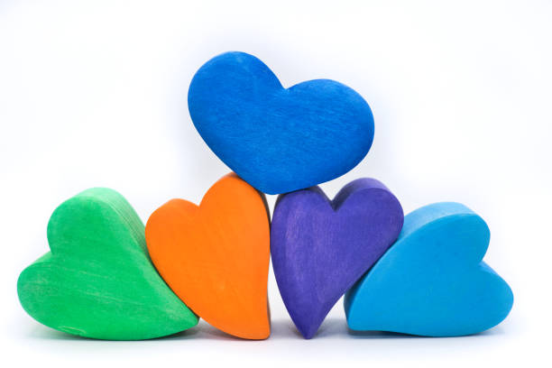 istock Colorful and cute heart-shaped building blocks 1447170501