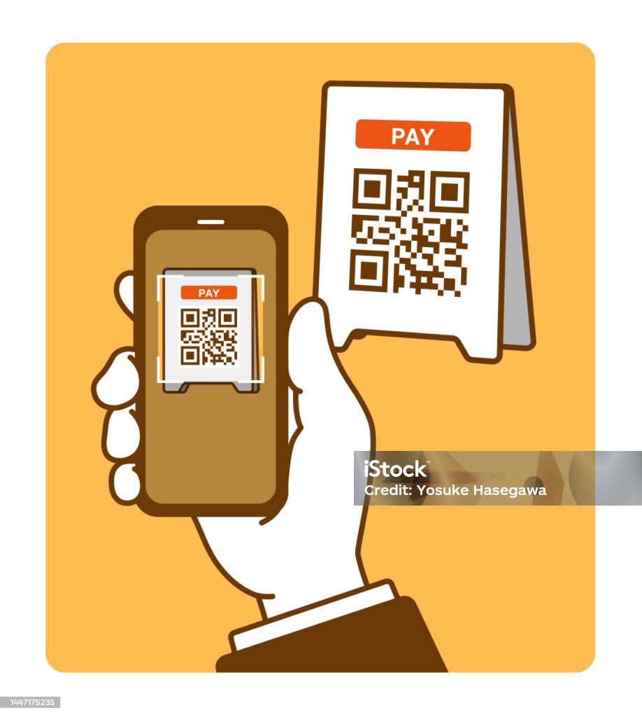 Qr Code Sign Pament Userreadable Qr Code Payment Vector Illustration Stock Illustration ...