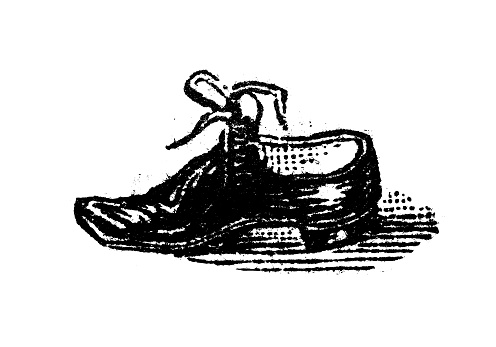 Antique engraving illustration: Shoe