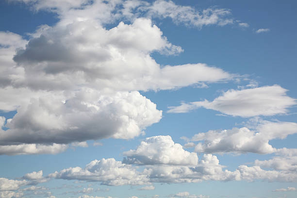 Sky with cumulus clouds stock photo