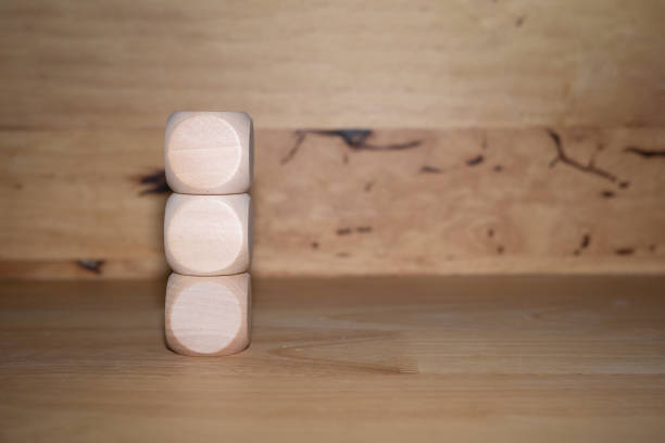 istock 3 blank wood cube mock up in vertical shape on isolated background for create letter or symbol, business, banner, advertising concept, copy space 1447185785