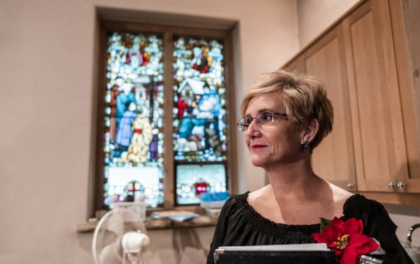 istock Female Church Choir members getting ready for  performance 1447189224