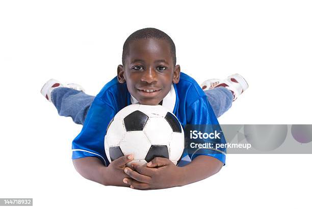 De Fútbol Niño Foto de stock y más banco de imágenes de Acostado - Acostado, Adolescencia, Africano-americano