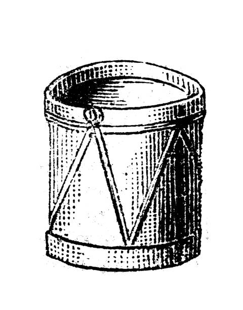 Antique engraving illustration: Drum