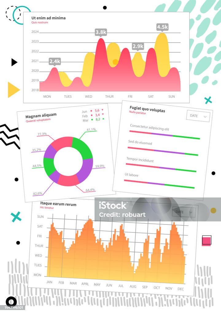 Graphical Data Form Market Diagrams Graphic Information Visualization And Analysis ...