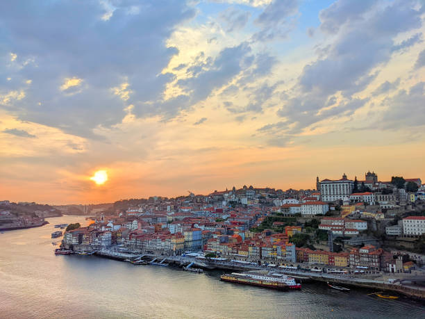 istock Sunset Porto sky river Portugal 1447197287