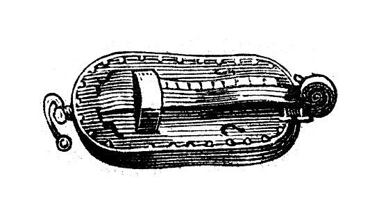 Antique engraving illustration: Vielle, viol