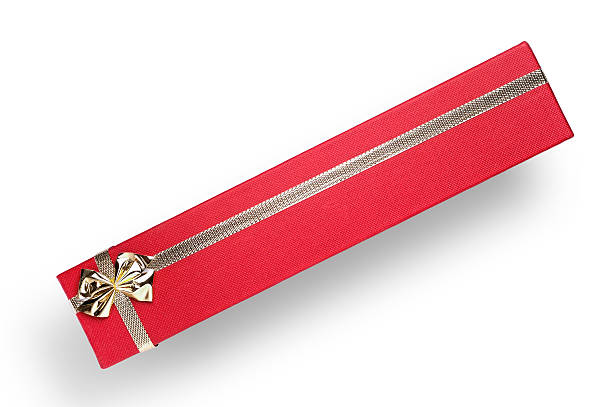 Long gift box with clipping path stock photo