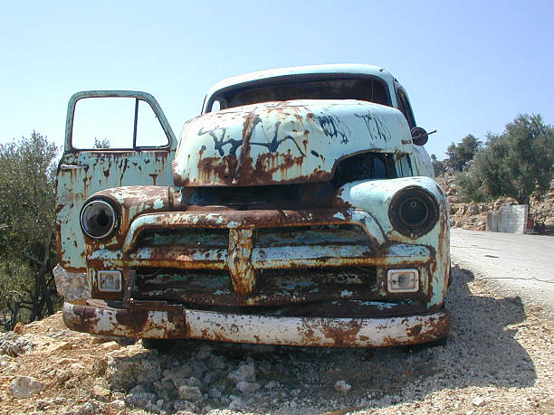 istock Abandoned Pick Up truck in Greece 144720081