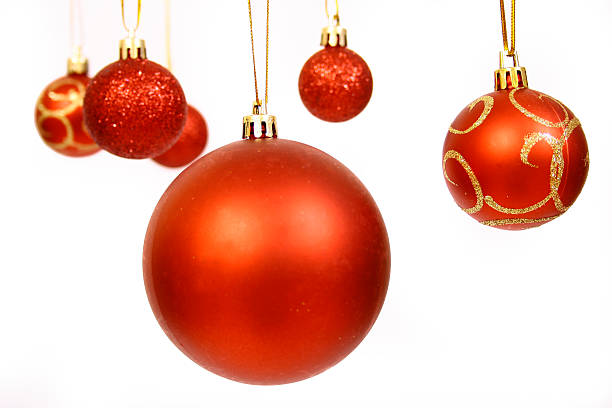 istock Christmas balls on a white background 144720794