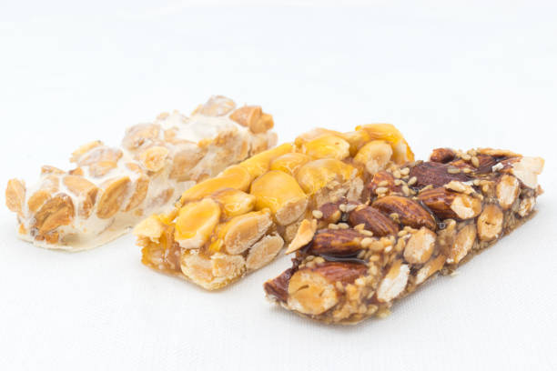 istock Christmas nougat (turrón) assortment on a white background 1447208125