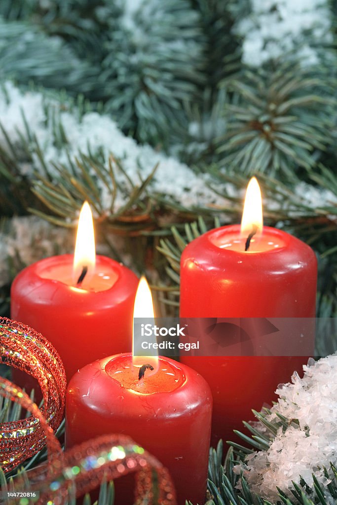 Bougies de Noël rouge - Photo de Aiguille - Mercerie libre de droits