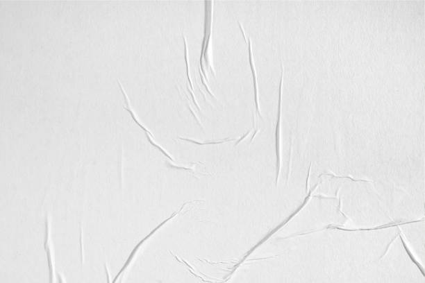 istock Texture of paper with folds close-up. 1447208268