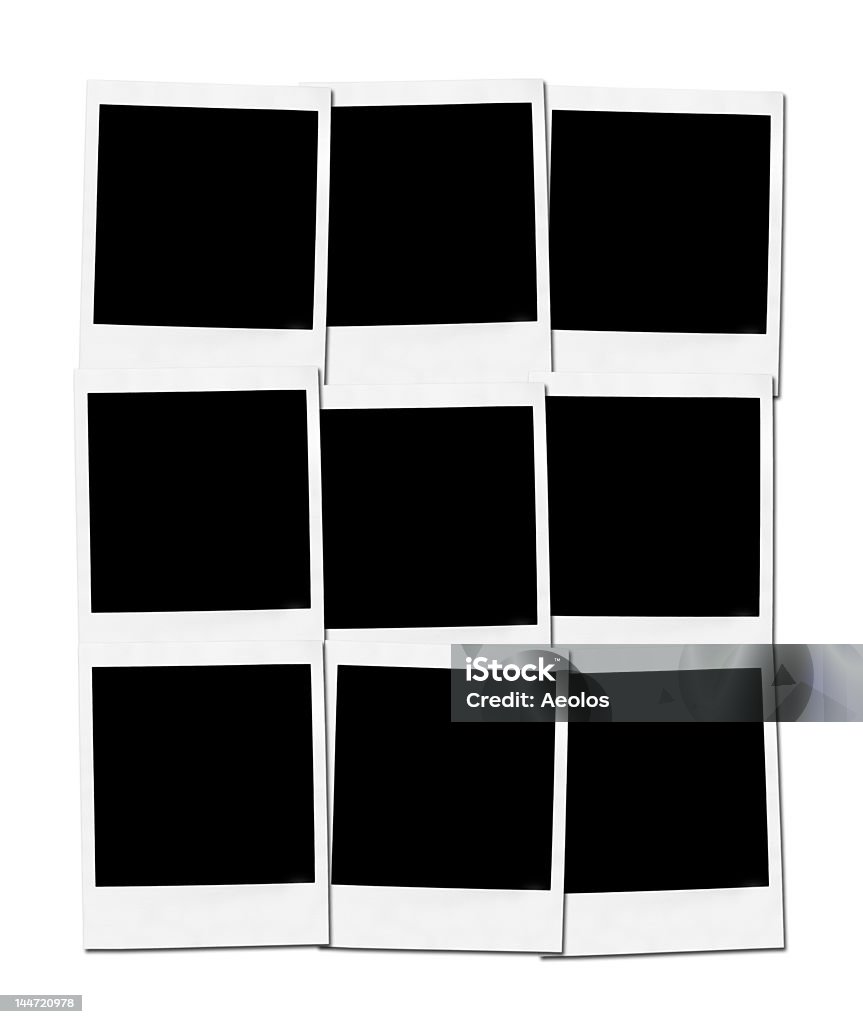 Instant Camera Frames Collection of blank instant camera frames. Antique Stock Photo
