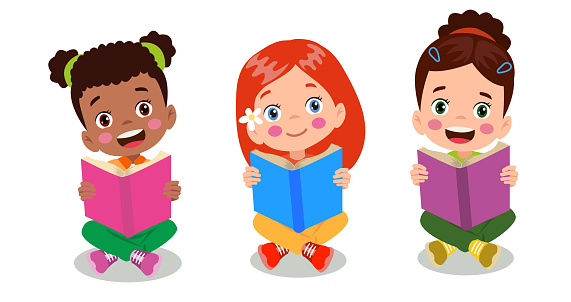 Stock ilustrace Nastavení Ikon Malých Dětí Při Čtení Knihy – stáhnout  obrázek nyní - Čtení, Chlapec - Muž, Kniha - iStock