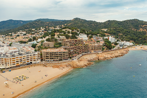 Aerial view of Tossa de Mar Costa Brava Catalonia Spain