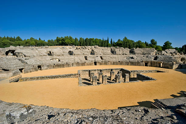 istock Roman amphitheatre overview. 144721514