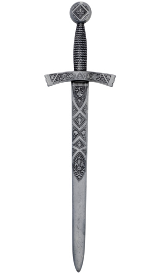 A highly detailed medieval dagger isolated on white with clipping path.