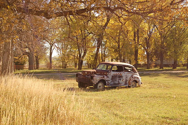 Rusty Abandoned Car stock photo