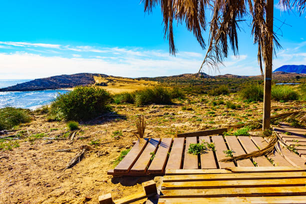 istock Beach sea shore. Coast in Murcia Spain. 1447218603