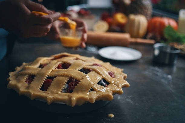 Preparing Berry Pie in Domestic Kitchen