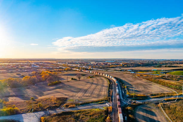 istock Canadian Pacific CPRailway Vaughan Intermodal Terminal in Kleinburg, Canada 1447220191