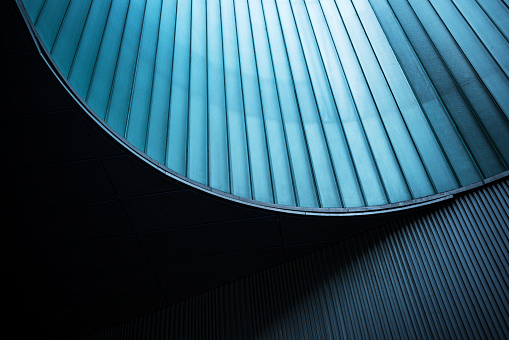 Bright and modern ceiling Modern Building in Shenzhen, China\nAbstract Architecture, curve detail and modern facade