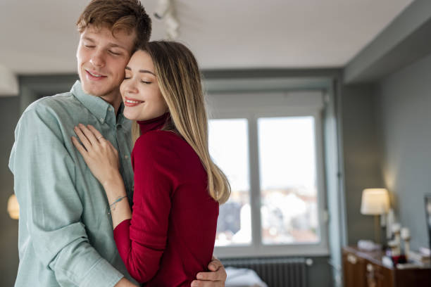 istock Romantic couple indoors 1447227710