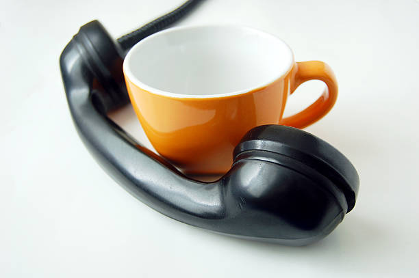 Phone & Cup stock photo