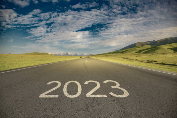 istock Asphalt road and inscription 2023 1447235859