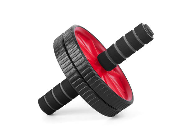 istock Fitness wheel on white background 1447235869