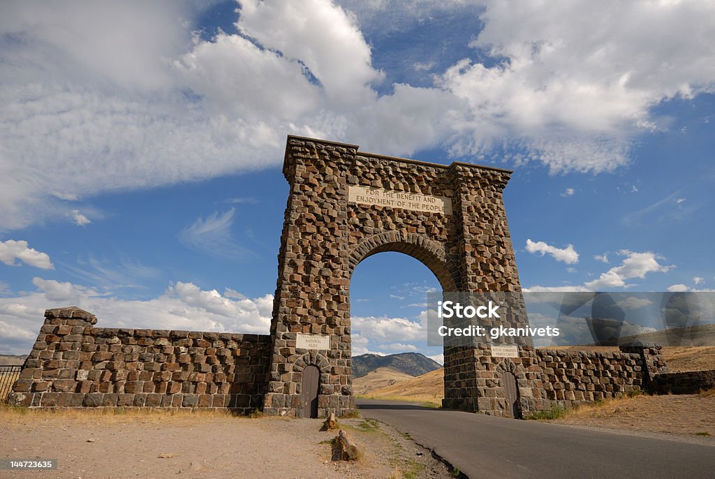 North Entrance to Yellowstone National Park Yellowstone National Park. North Entrance Visit Stock Photo