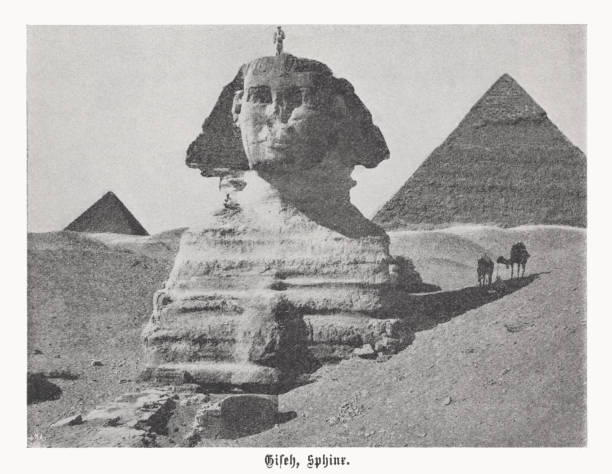 istock Great Sphinx of Giza, Egypt, halftone print, published in 1899 1447243939