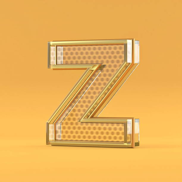 istock Gold wire and glass font letter Z 3D 1447244452