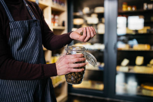 istock Aromatic Chinese tea. Chinese tea in a jar. Blurred background. 1447247493