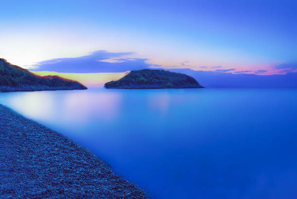 A early morning on the beautiful coast of the Adriatic Sea