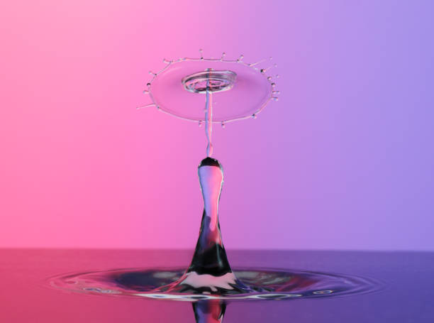 istock Water splash like umbrella on color background 1447247723