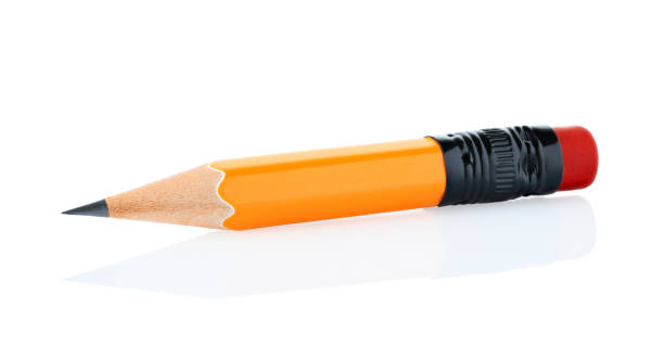 istock Short pencil on white background, school and office supplies concept 1447247788