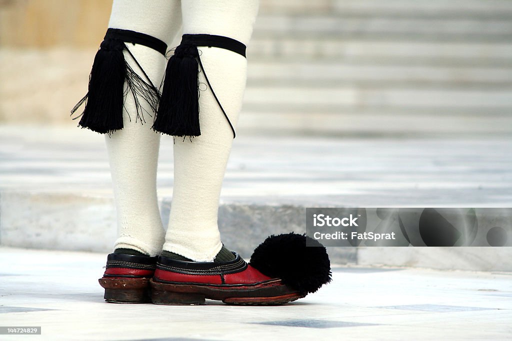 Uniform Schuhe der Evzone-Wache - Lizenzfrei Syntagma-Platz Stock-Foto