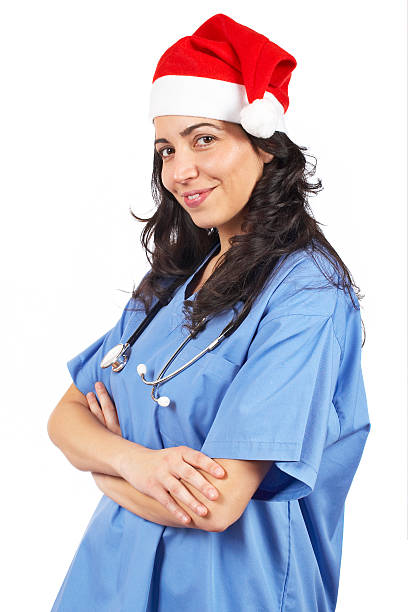 istock Female doctor christmas 144725057