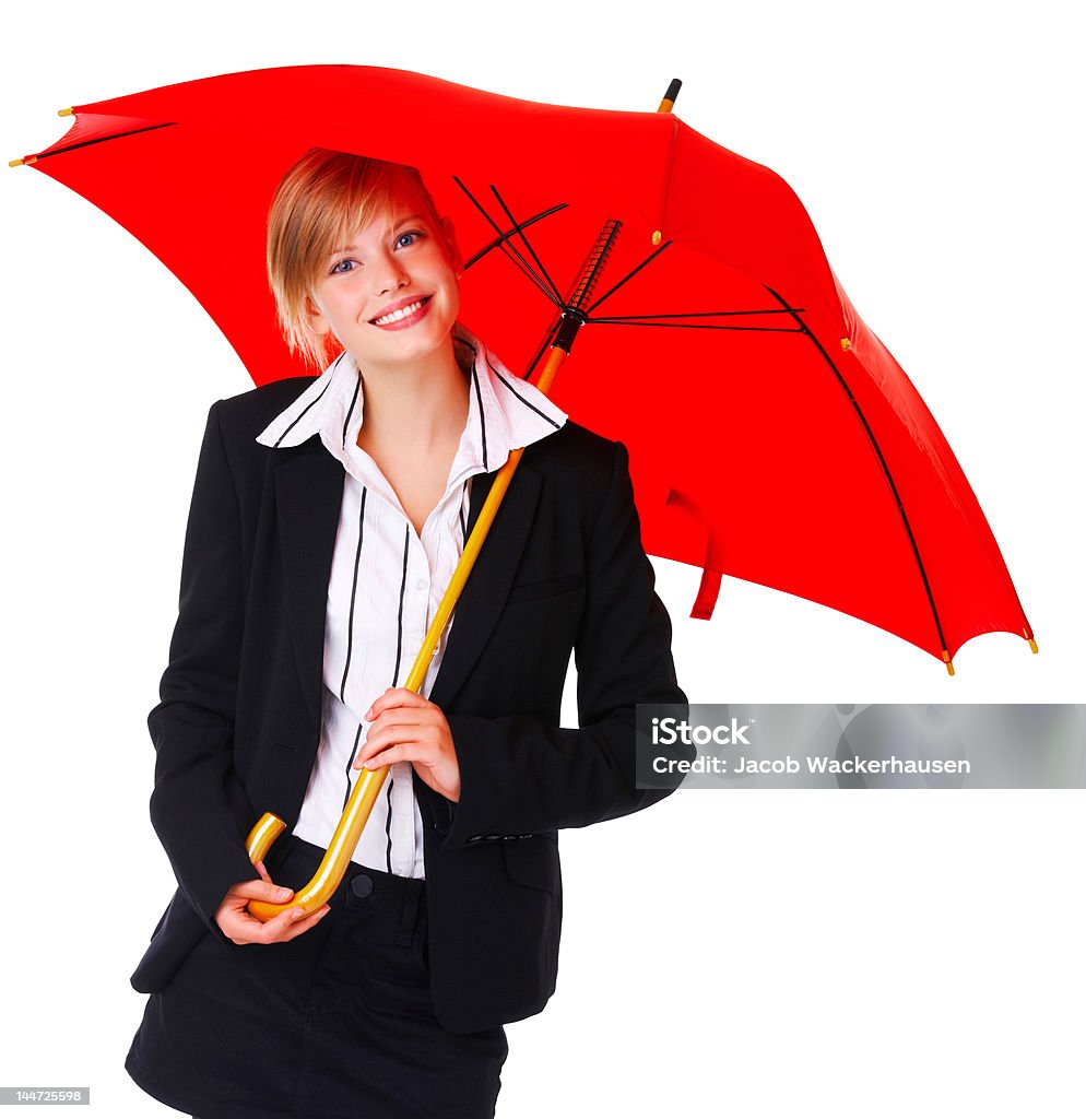 Femme d'affaires avec parapluie - Photo de 25-29 ans libre de droits